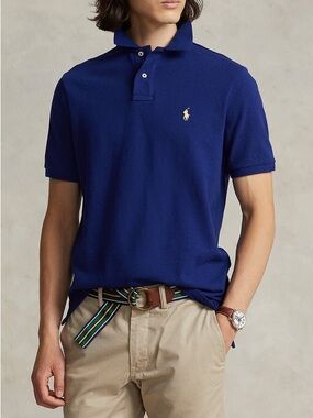 Ralph Lauren Polo Shirt in Royal Blue with Gold Pony